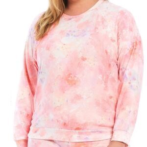 Worn Once PJ Salvage Coral Watercolor Top Size Medium